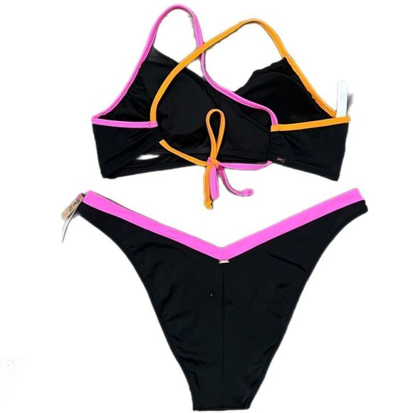 Victorias Secret Pink Swim Body wrap Bikini top Removable Padding & Itsy Set XXL - Picture 3 of 8